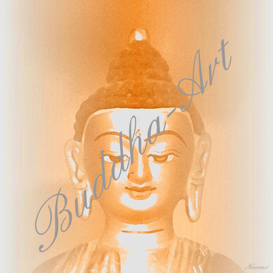 'Buddha-Arts ~ Neon-Buddha yellow'